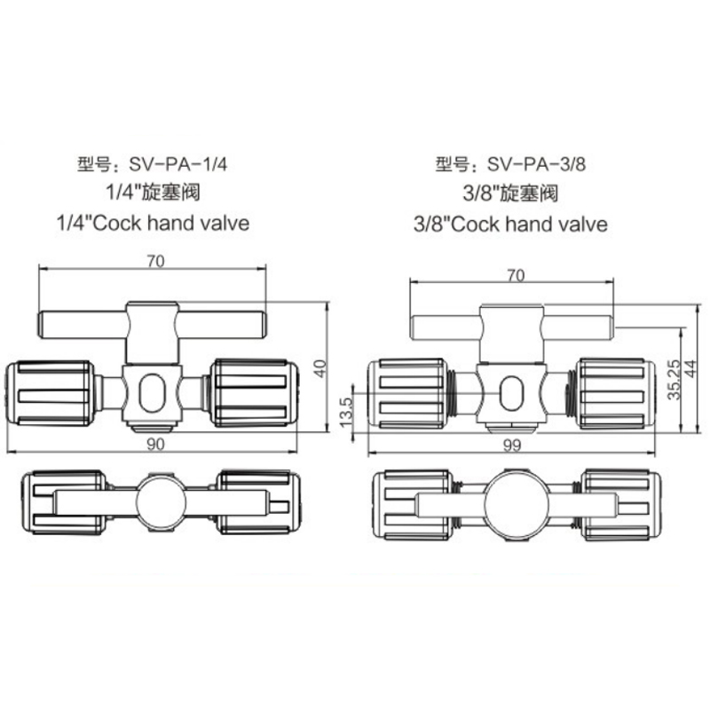 Cock hand valve